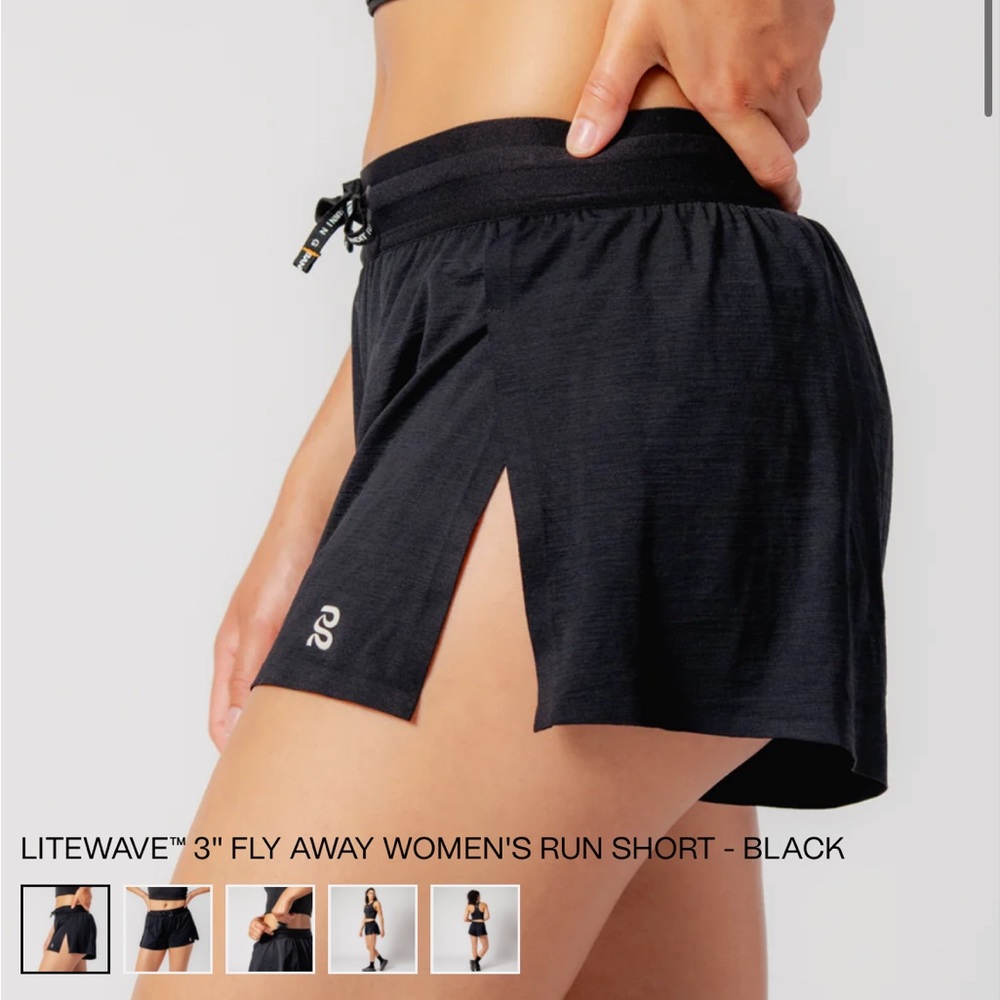 Litewave 3" Fly Away Women's Run Short - Black